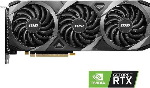 Alt view image 3 of 7 - MSI GeForce RTX 3060 VENTUS 3X 12G OC (LHR) Video Card,12GB 192-bit GDDR6 PCI Express 4.0 x16,1807MHz Core Frequency,1×HDMI interface, 3×DisplayPort interface