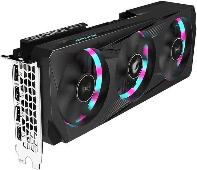 Alt view image 5 of 6 - GIGABYTE AORUS GeForce RTX 3060 ELITE 12G Graphics Card, 3 x WINDFORCE Fans, 12GB 192-bit GDDR6, GV-N3060AORUS E-12GD Video Card