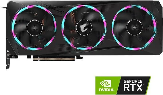 Alt view image 2 of 6 - GIGABYTE AORUS GeForce RTX 3060 ELITE 12G Graphics Card, 3 x WINDFORCE Fans, 12GB 192-bit GDDR6, GV-N3060AORUS E-12GD Video Card