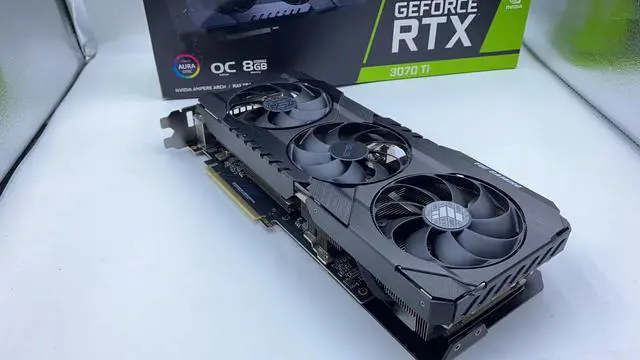 Alt view image 2 of 5 - ASUS TUF Gaming NVIDIA GeForce RTX 3070 Ti OC V2 Graphics Card (PCIe 4.0, 8GB GDDR6X, HDMI 2.1, DisplayPort 1.4a, Military-grade Certification, GPU Tweak III) TUF-RTX3070TI-O8G-V2-GAMING