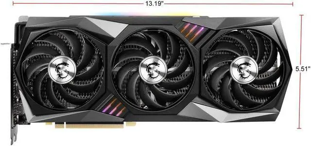 Alt view image 7 of 14 - MSI Gaming GeForce RTX 3090 24GB GDDR6X PCI Express 4.0 SLI Support Video Card RTX 3090 GAMING X TRIO 24G