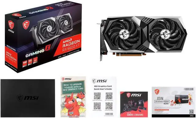 Alt view image 2 of 14 - MSI Gaming Radeon RX 6600 XT 8GB GDDR6 PCI Express 4.0 ATX Video Card RX 6600 XT GAMING X 8G