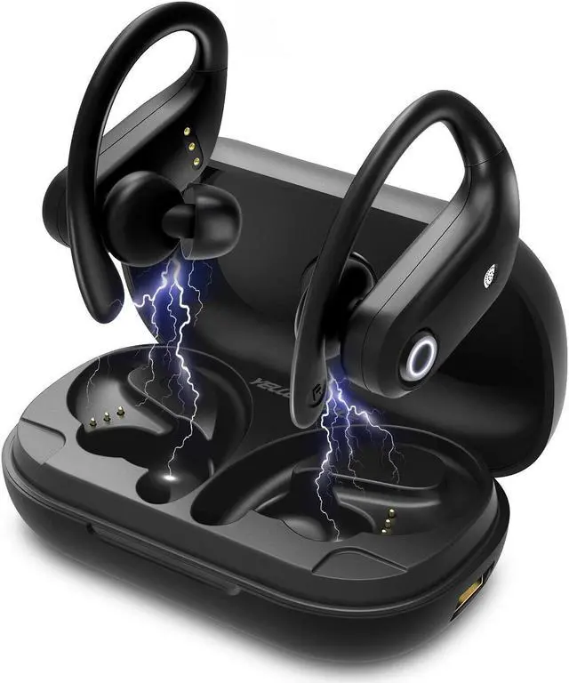 Main image of Bluetooth 5.0 Waterproof Headphones Mic Noise Cancelling for Calls,Wireless Earbuds with 2000mAh Charging Case, Support Wireless Charging, Compatible with iPhone 13 Pro Max XS XR Samsung Android