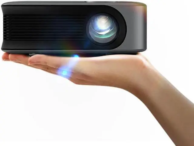 Alt view image 4 of 7 - MINI Projector Smart TV WIFI Portable Home Theater Cinema Battery Sync Phone Beamer LED Projectors for 4k Movie A30C