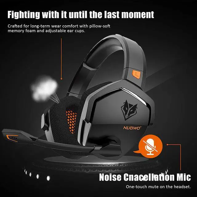 Alt view image 5 of 7 - G06 Wireless Gaming Headset with Microphone for PS5, PS4, PC, Mac, 3-in-1 Gamer Headphones wit Mic, 2.4GHz Wireless for PS Console, Bluetooth Mode for Switch, Wired Mode for Controller