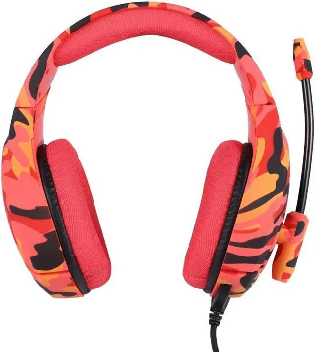 Alt view image 2 of 7 - K1-B Camouflage Headsets With Mic Stereo Bass Wired Game Headphones 3.5mm Plug For PS4 XBOX ONE PC Mac Laptop
