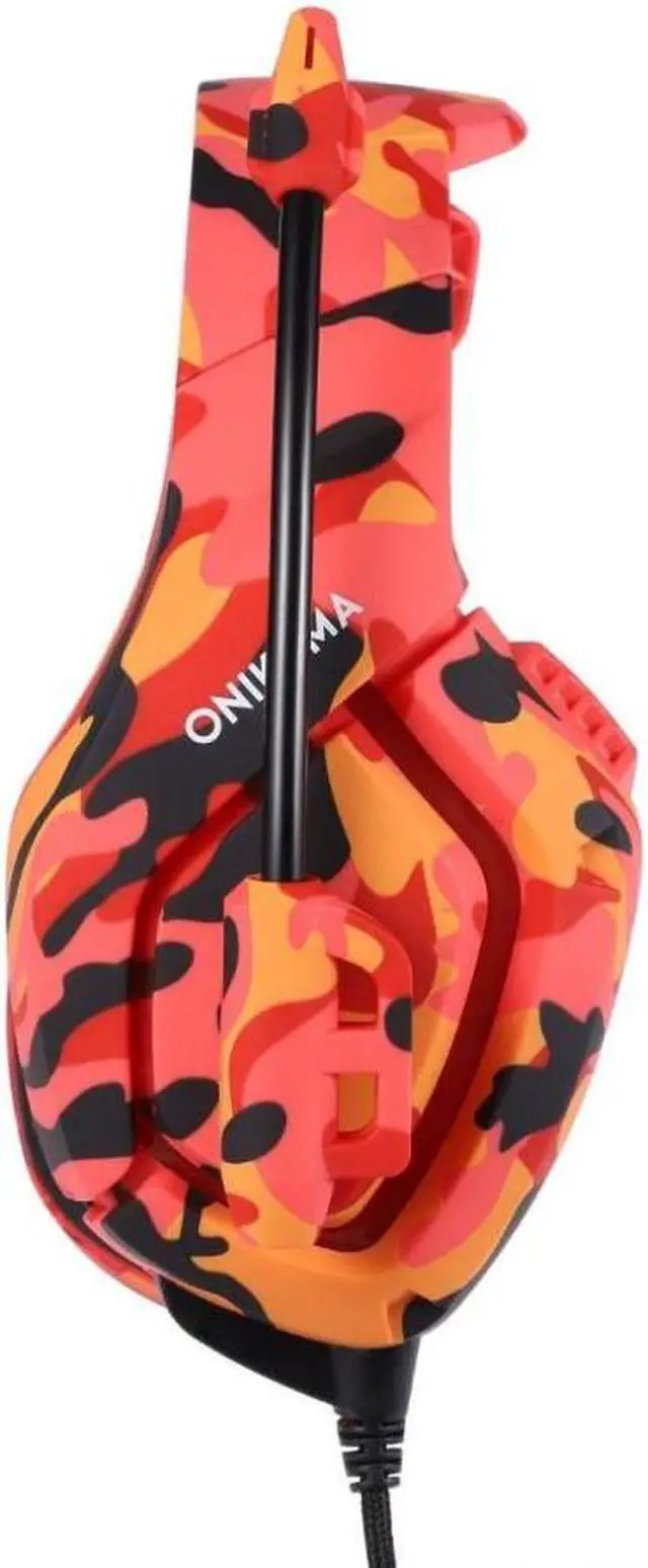 Alt view image 3 of 7 - K1-B Camouflage Headsets With Mic Stereo Bass Wired Game Headphones 3.5mm Plug For PS4 XBOX ONE PC Mac Laptop