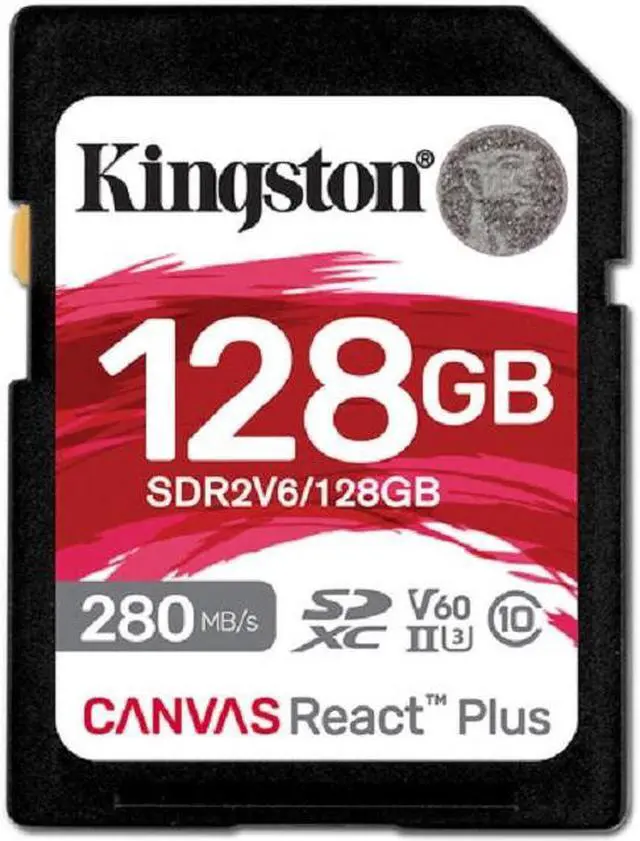 Main image of Kingston SDXC Canvas React Plus UHS-II V60 280MB/s SD Memory Card 128GB