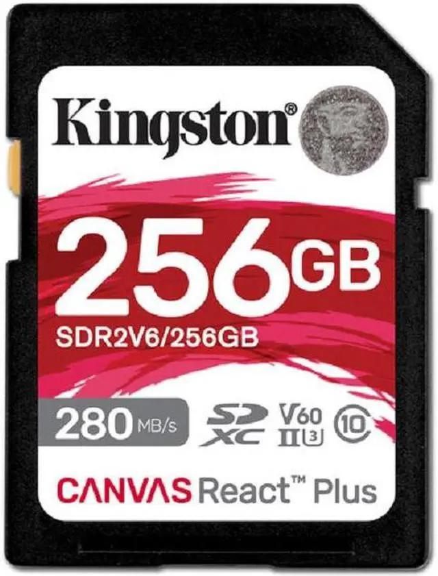 Main image of Kingston SDXC Canvas React Plus UHS-II V60 280MB/s SD Memory Card 256GB