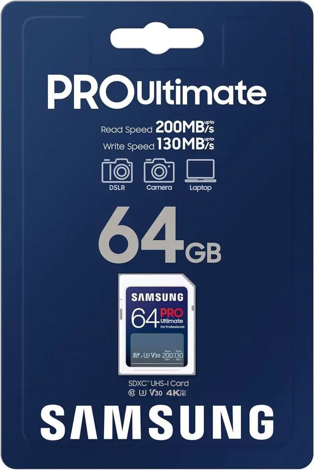 Alt view image 2 of 2 - Samsung SDXC Pro Ultimate Flash Memory Card 64GB 128GB 256GB 512GB