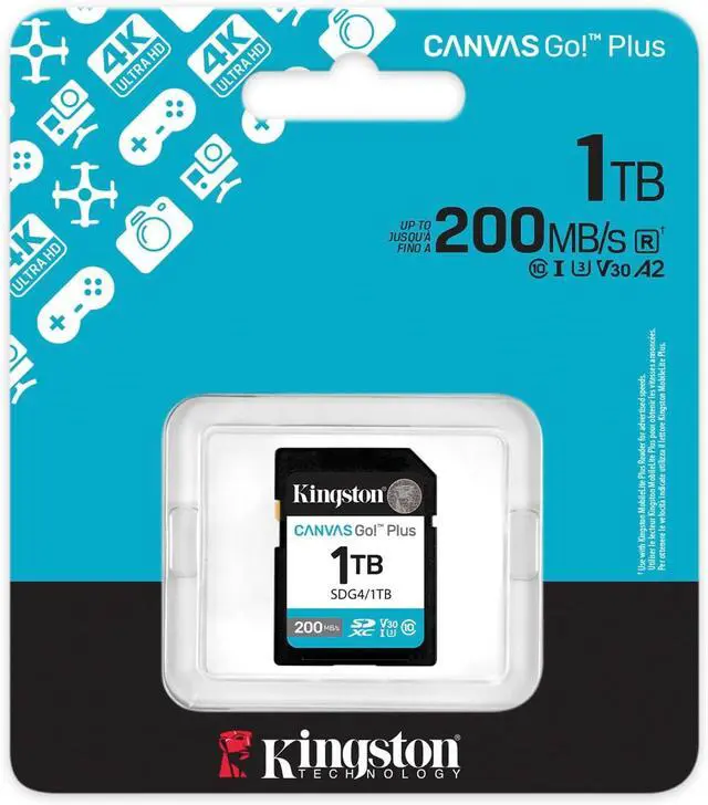 Alt view image 2 of 7 - Kingston SDXC Canvas Go Plus (SDG4) Flash Memory Card 1TB