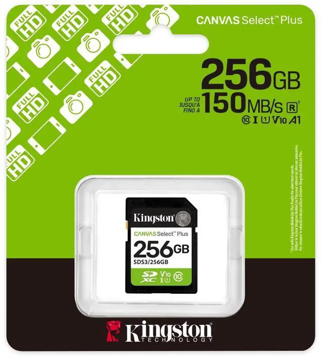 Alt view image 2 of 2 - Kingston SD Canvas Select Plus 150MB/s Memory Card 256GB