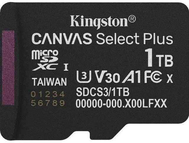 Alt view image 2 of 2 - Kingston MicroSD Canvas Select Plus 150MB/s Memory Card 1TB