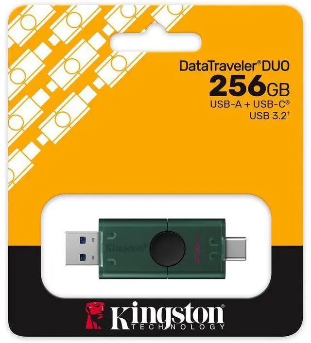 Alt view image 16 of 16 - Kingston DataTraveler Duo 256GB (USB 3.2 (Gen 1) Type A + USB 3.2 (Gen 1) Type C) On-The-Go Flash Drive - 256 GB - USB 3.2 (Gen 1) Type A, USB 3.2 (Gen 1) Type C - 5 Year Warranty