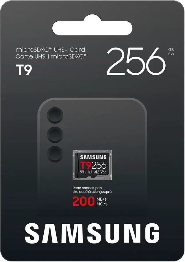 Alt view image 3 of 3 - Samsung Micro SD T9 Flash Memory Card 256GB