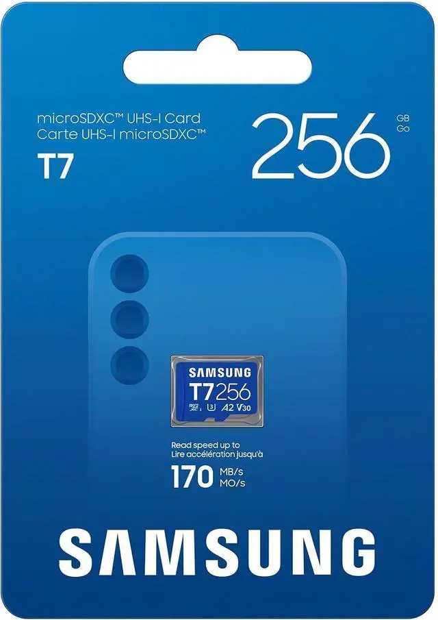 Alt view image 3 of 3 - Samsung Micro SD T7 Flash Memory Card 256GB