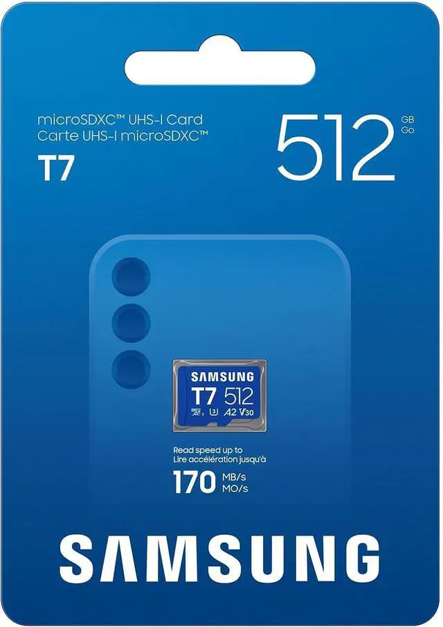 Alt view image 3 of 3 - Samsung Micro SD T7 Flash Memory Card 512GB