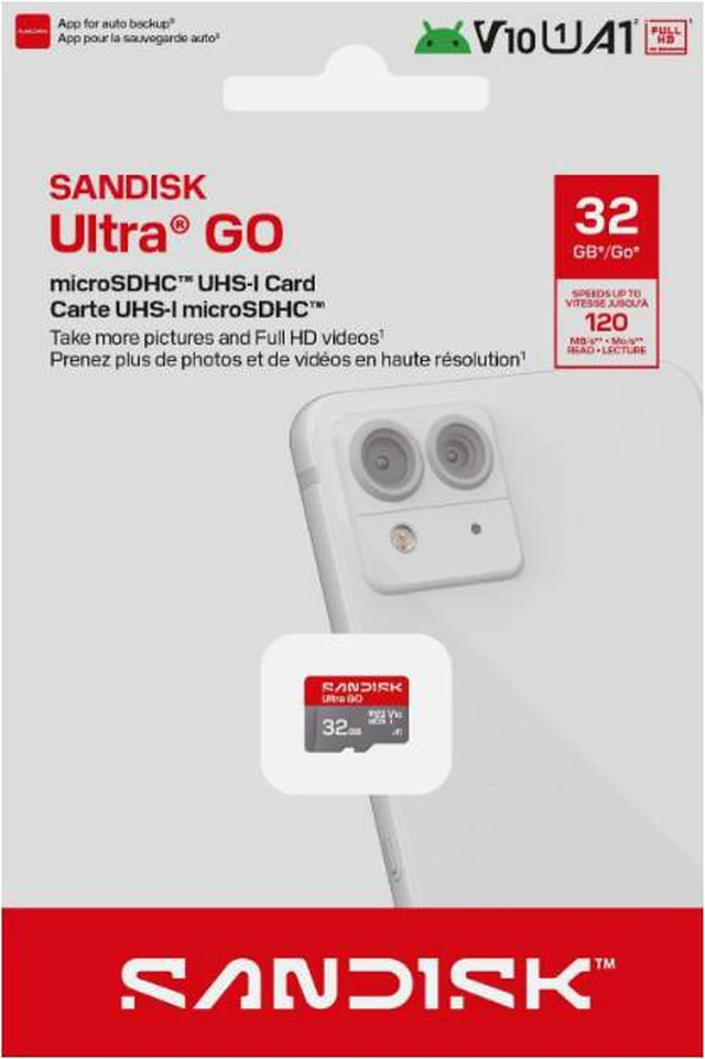 Alt view image 6 of 8 - SanDisk Ultra GO microSD 32GB microSDHC Memory Card, Up to 120MB/s UHS-I A1 C10 V10 for Android SDSQUGN-032G-GN6MN + Adapter