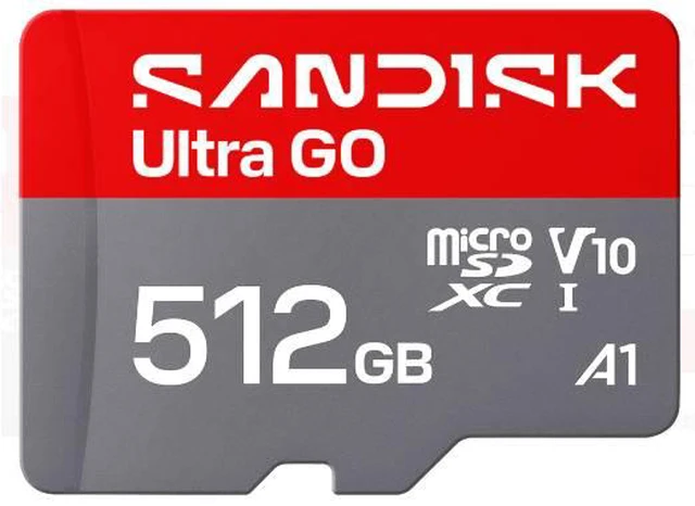 Alt view image 5 of 6 - SanDisk Ultra GO microSD 512GB microSDXC Memory Card, Up to 190MB/s UHS-I A1 C10 V10 for Android SDSQUGN-512G-GN6MN + Adapter