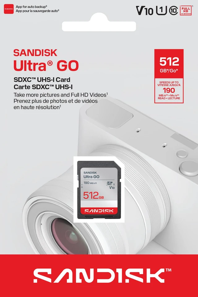 Alt view image 2 of 2 - SanDisk SD Ultra GO UHS-I (SDSDUGN) Flash Memory Card 512GB