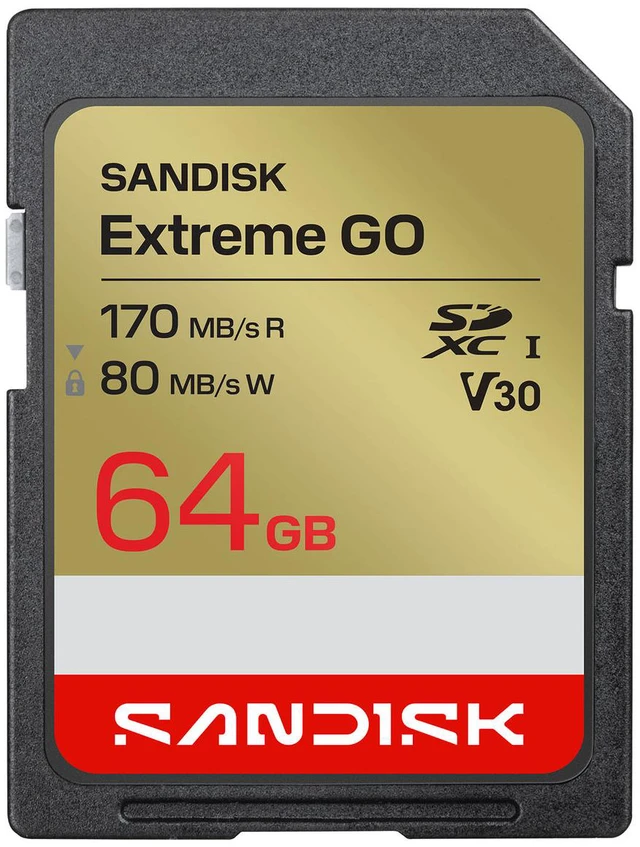 Main image of Sandisk SD Extreme GO UHS-I (SDSDXGN) Flash Memory Card 64GB