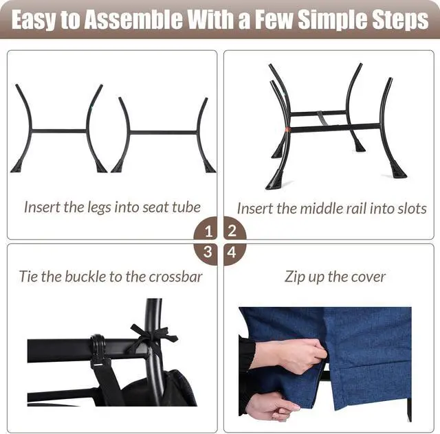 Alt view image 5 of 7 - MEETWARM Modern Velvet Fabric Lazy Chair with Ottoman, Accent Contemporary Lounge Chair, Upholstered Single Leisure Sofa Chair with a Side Pocket, Armrests and Thick Padded Back for Living Room(Blue)