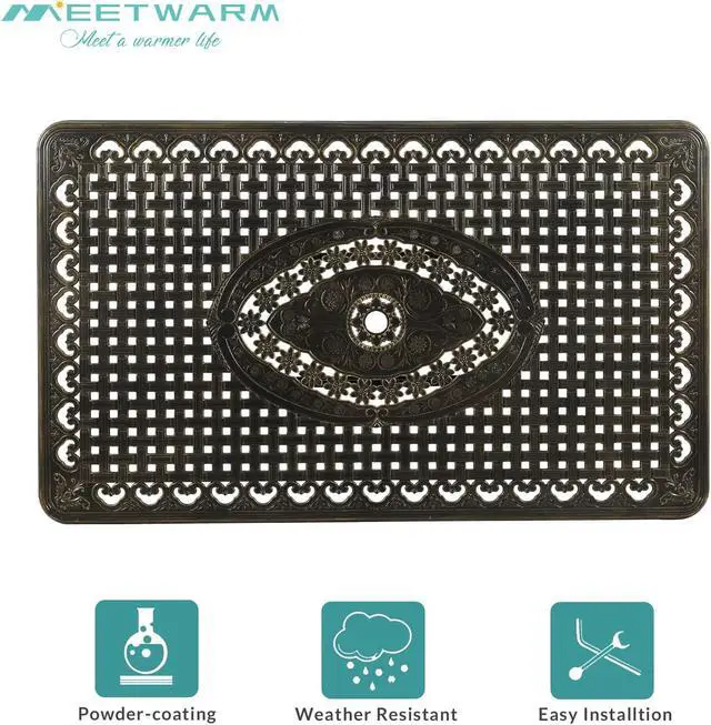 Alt view image 2 of 7 - MEETWARM 7-Piece Outdoor Patio Dining Set, All-Weather Cast Aluminum Patio Conversation Set with 6 Cushioned Swivel Rocker Chairs for Backyard Garden Deck, 1 Rectangular Table, 2" Umbrella Hole