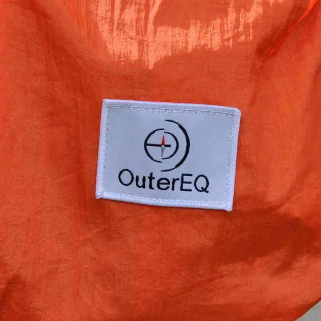 Alt view image 2 of 4 - OuterEQ Portable Parachute Camping Hammocks Lightweight Nylon Fabric Travel Hammock (Orange, Approx 275cm x 140cm)