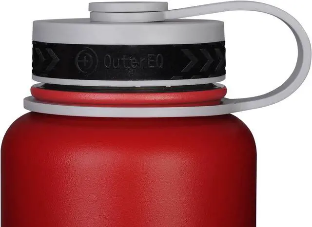 Alt view image 3 of 4 - OuterEQ 32 oz Vacuum Insulated Stainless Steel Water Bottle Red