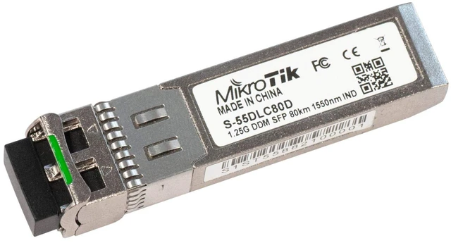 Alt view image 3 of 3 - Mikrotik S-55DLC80D 1.25G SFP 1550nm 80Km SMF LC DDM