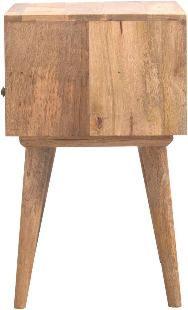 Alt view image 6 of 7 - Modern Solid Wood Nightstand with Open Slot