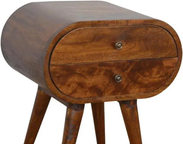 Alt view image 3 of 7 - Chestnut Circular Bedside