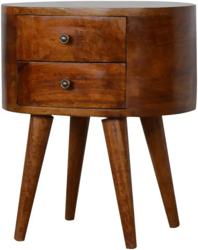 Alt view image 2 of 7 - Chestnut Rounded Nightstand