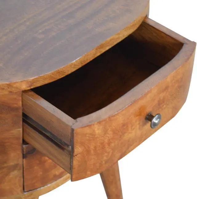 Alt view image 6 of 7 - Chestnut Rounded Nightstand