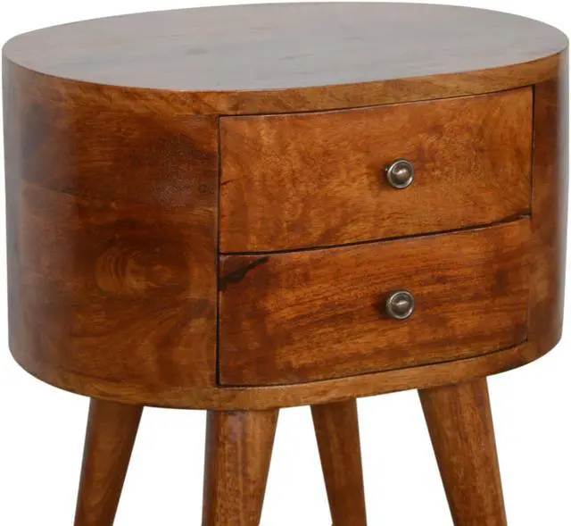 Alt view image 3 of 7 - Chestnut Rounded Nightstand