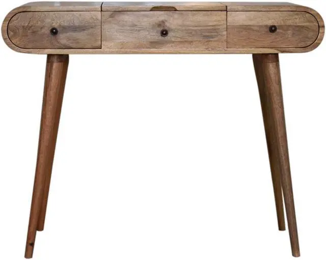 Alt view image 2 of 7 - Oak-ish Round Dressing Table