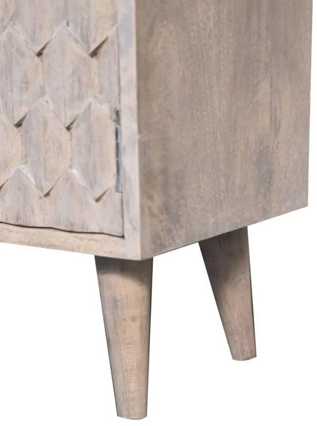 Alt view image 6 of 7 - Artisan Furniture Mini Pineapple Carved Stone Finish Cabinet