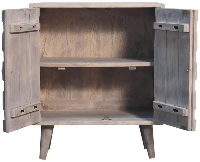 Alt view image 7 of 7 - Artisan Furniture Mini Pineapple Carved Stone Finish Cabinet