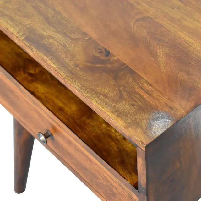 Alt view image 4 of 7 - Artisan Furniture Modern Chestnut Solid Wood nightstand