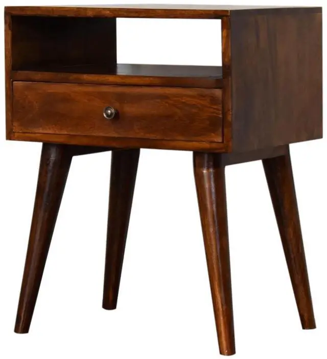Alt view image 2 of 7 - Artisan Furniture Modern Chestnut Solid Wood nightstand