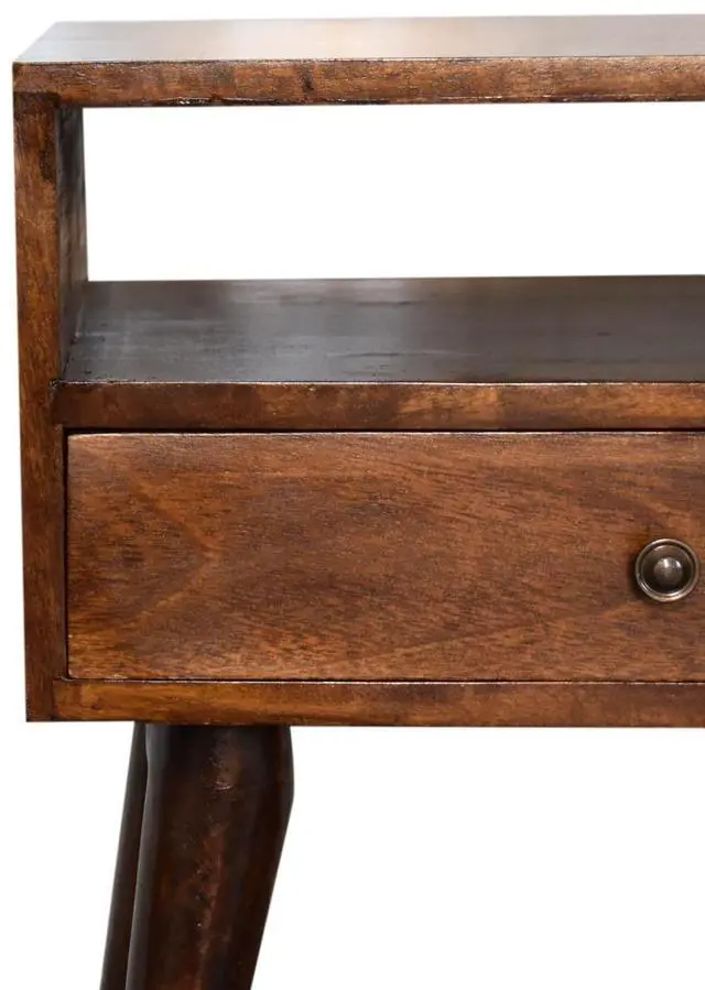Alt view image 3 of 7 - Artisan Furniture Modern Chestnut Solid Wood nightstand