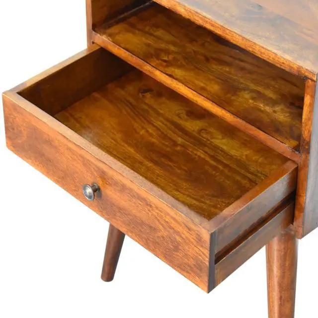 Alt view image 5 of 7 - Artisan Furniture Modern Chestnut Solid Wood nightstand