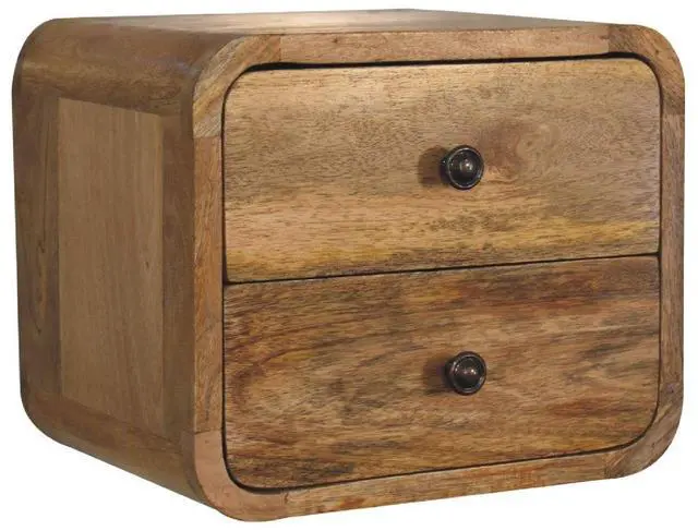 Alt view image 2 of 7 - Artisan Furniture Mini Curve Oak-ish Floating nightstand