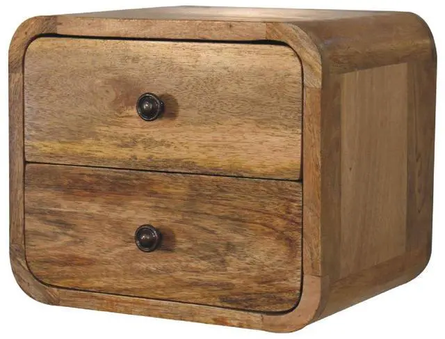 Alt view image 4 of 7 - Artisan Furniture Mini Curve Oak-ish Floating nightstand