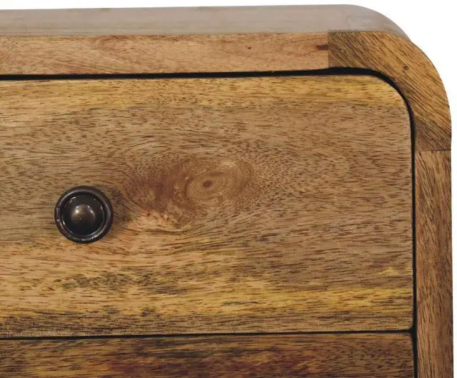 Alt view image 3 of 7 - Artisan Furniture Mini Curve Oak-ish Floating nightstand