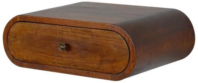 Alt view image 5 of 7 - Artisan Furniture Wall Mounted Round Chestnut nightstand