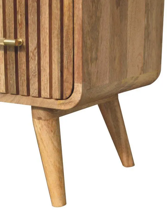 Alt view image 6 of 7 - Artisan Furniture Solid Wood T-bar Ridged Chest