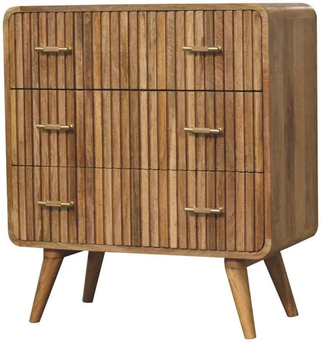 Alt view image 4 of 7 - Artisan Furniture Solid Wood T-bar Ridged Chest