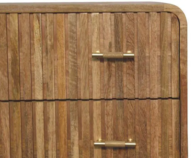 Alt view image 7 of 7 - Artisan Furniture Solid Wood T-bar Ridged Chest