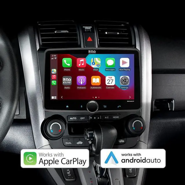 Alt view image 2 of 10 - BOSS Audio Systems Elite BE8ACP 1-DIN 8" Car Stereo, Apple CarPlay, Android Auto